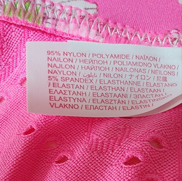 Hurley "LoveShackFancy" Pink Paisley Eyelet Zip Hoodie with Daisy Flowers - Picture 11 of 14